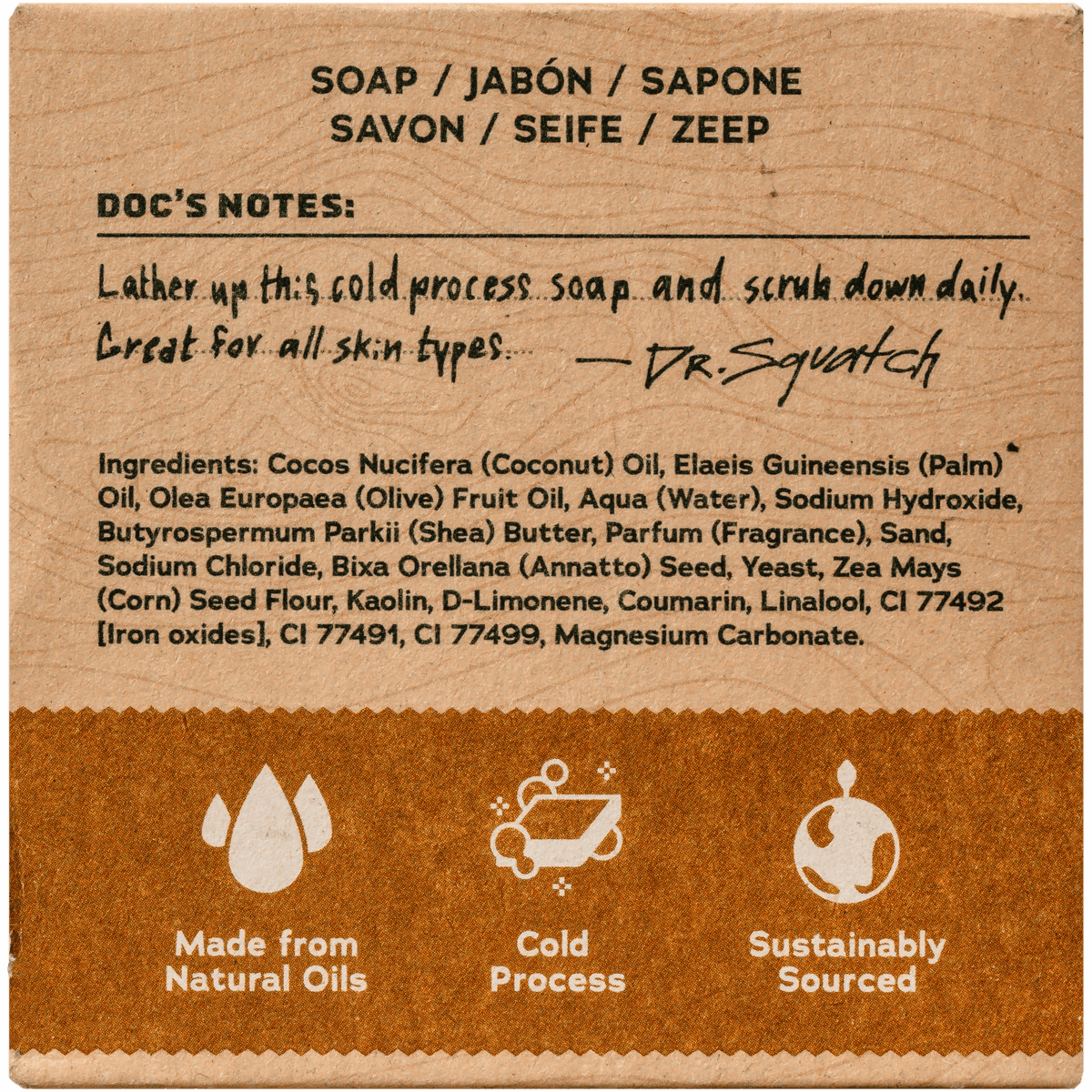 Dr. Squatch Wood Barrel Bourbon Bar Soap