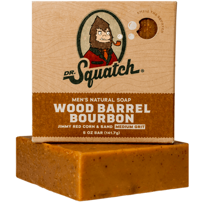 Dr. Squatch Men's Soap Variety 4 Pack - Men's Natural Bar Soap - Pine Tar,  Wood Barrel Bourbon, Cold Brew Cleanse, Bay Rum 