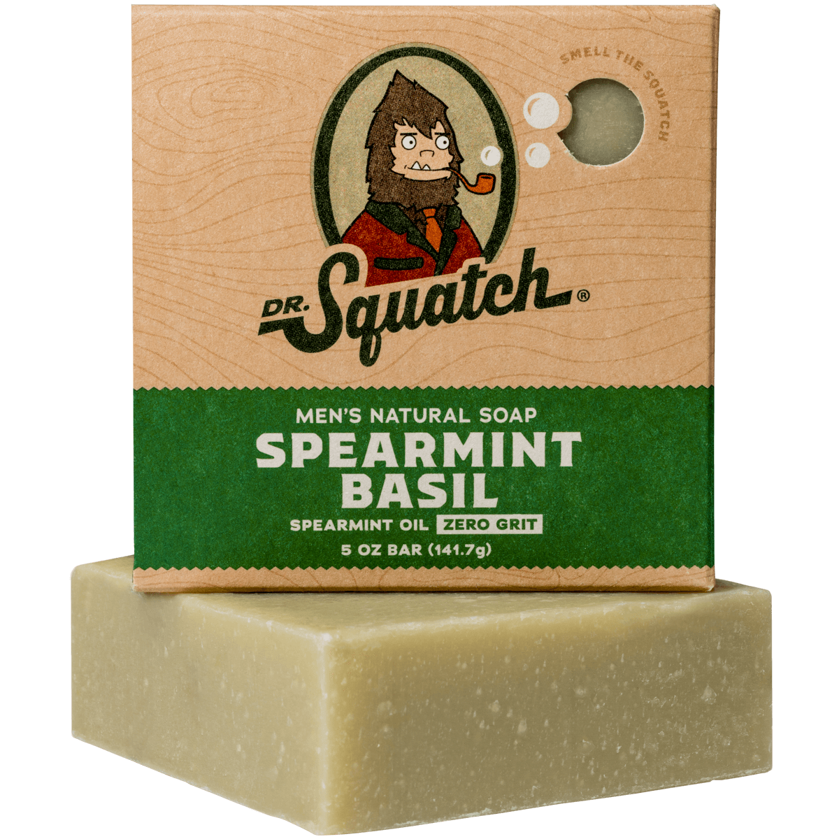 Dr. Squatch Spearmint Basil Scrub Bar Soap –